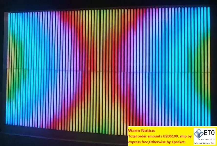 Insegna al neon 16 Pixel M Display a tubo digitale SMD5050 RGB a colori DM512 IC Controller DMX Adattatore di alimentazione 2 pezzi