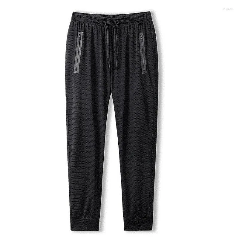 Pantaloni da uomo Pantalone estivo da uomo Pantaloni sportivi da marito Home Abbigliamento di grandi dimensioni Stretch Elastico Vita alta Big 9 Xl 6XL Jogger maschio nero