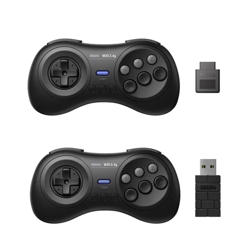 Controladores de jogo Joysticks M30 24G Wireless Gamepad para Sega GenesisGega Genesis Mini e Mega DriveMini Sega Genesis Wireless Game Controller 221107