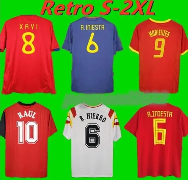 2010 Herren Langarm Caminero Puyol A.Iniesta Pique Soccer Trikots Nationalmannschaft Torres Isco M.Asensio Torres Home Red Away Blue Footall Shirts 666