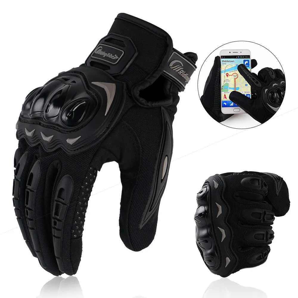 Fünf Finger Handschuhe Handschuh Motorrad Männer Guantes Moto Gant Touchscreen Atmungsaktive Powered Motorrad Racing Reiten Fahrrad Schutz Sommer 221105