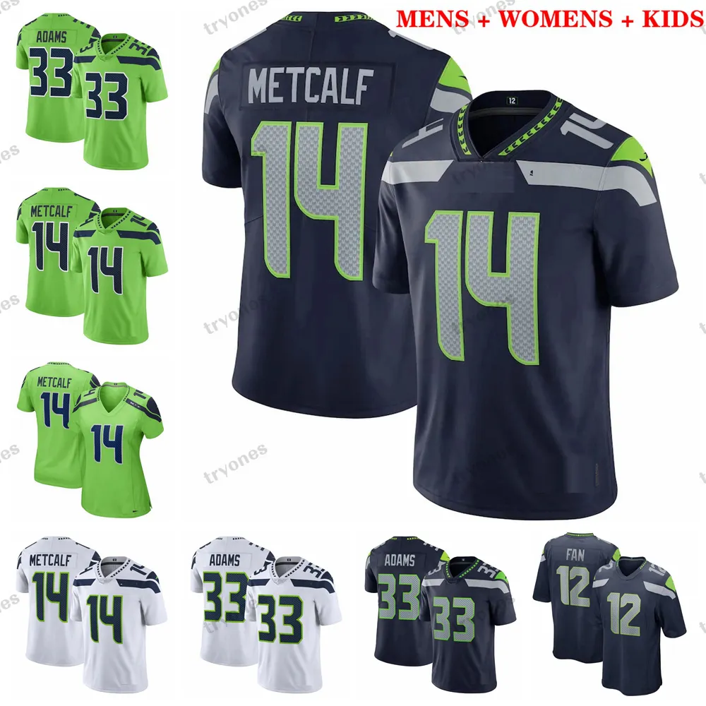 DK Mens 14 Metcalf 33 Jamal Adams Football Jerseys Womens Kids 16 Tyler Lockett 56 Brooks 12th Fan 24 Lynch 2 Drew Lock 7 Geno Smith Penny Diggs 9 Walker III Bryant Dickson