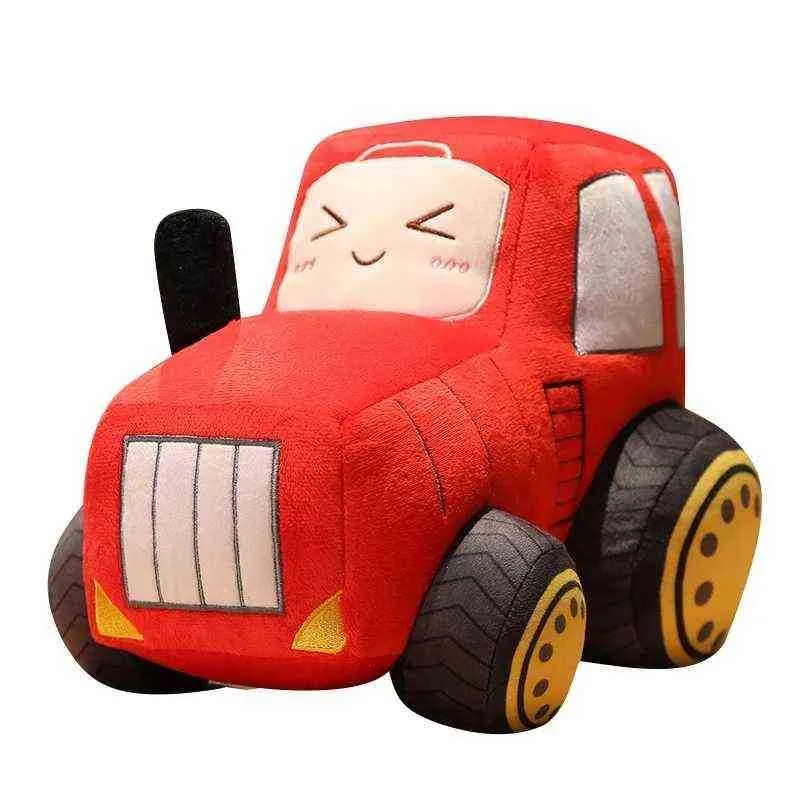 1Pc 3045Cm Cartoon Cute Tractor Doll Filled Peluche Kawaii Car Doll Baby Toddler Toys For Kids Birthday Xmas Gifts J220729