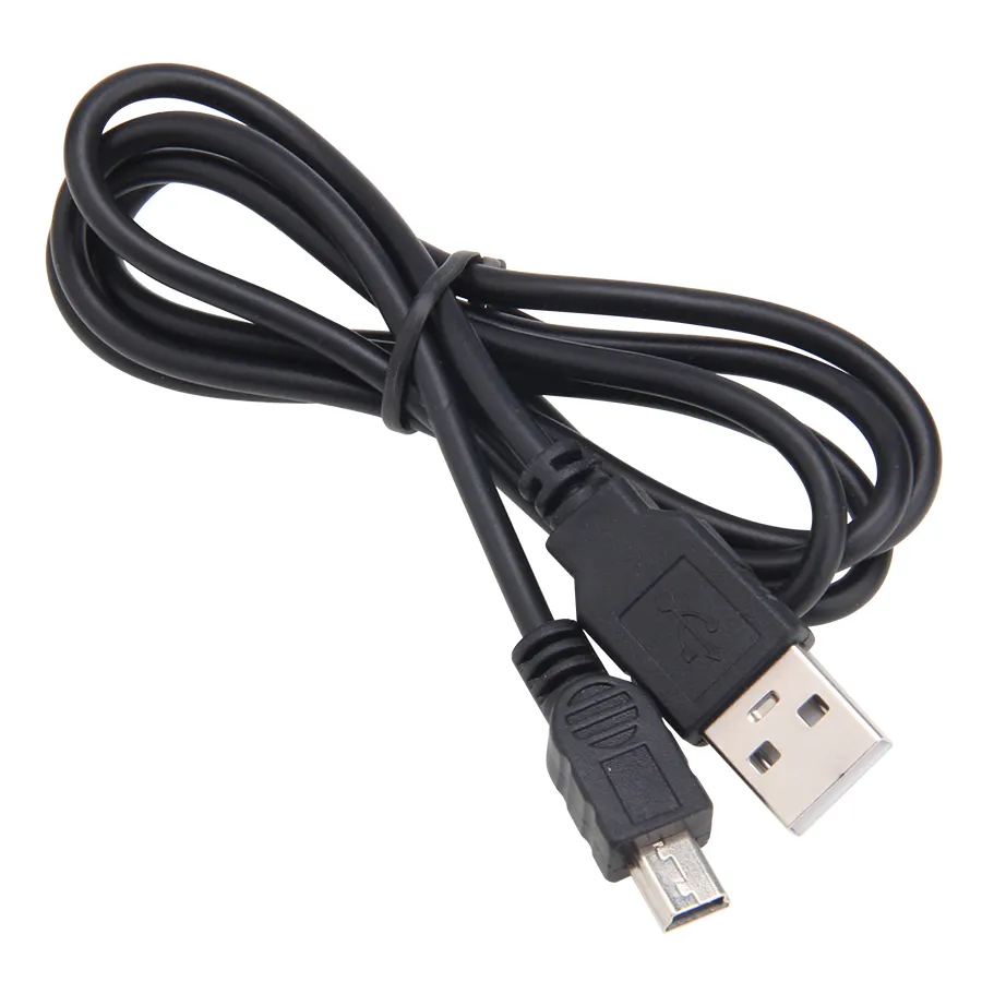 1M MINI USB -laadkoordkabel voor Sony PlayStation PS3 Controller Laadkabels Lijn zwart