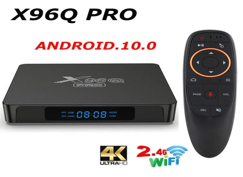 X96Q Pro Android10 TV Box AllWinner H313 24G WIFI 4K 2GB 16GBメディアプレーヤーX96 Q 1GB TVBOXセットトップボックスvs X96 MAX9975691