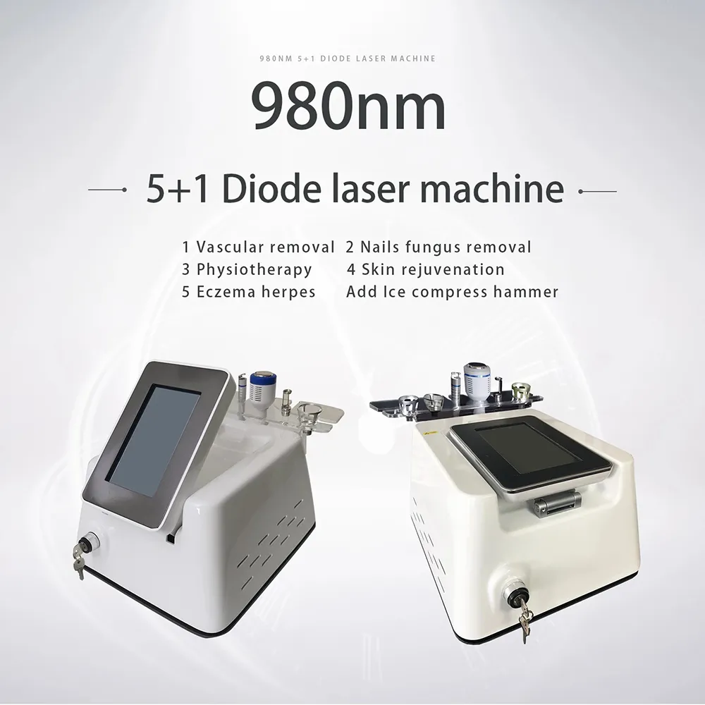 Multifunctionele 980nm diode laser vasculaire spider ader verwijderingsmachine nagels spijkers schimmel verwijdering huid verjonging schoonheidsapparatuur