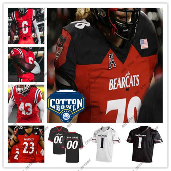 American College Football Wear Cincinnati Bearcats College Football Jerseys Ben Bryant Sauce Gardner Desmond Ridder Charles McClelland Corey Kiner Tyler Scott Tr