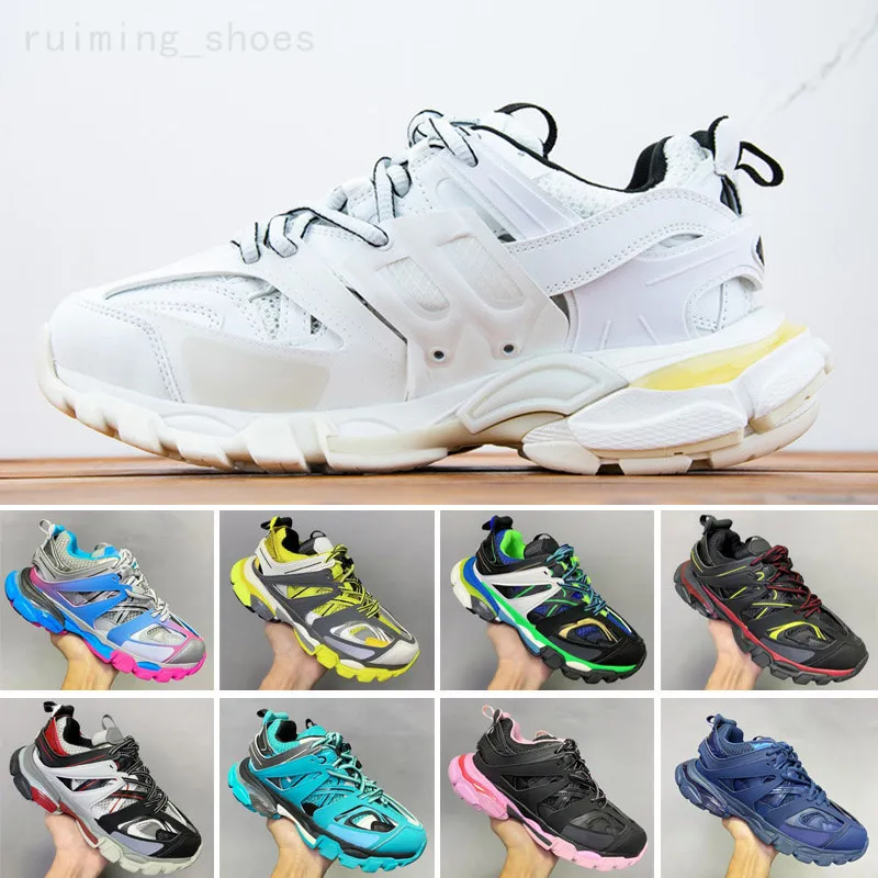 Luxury Designer Track and Field 3.0 Shoes Sneakers Man Platform Casual Shoes White Black Net Net Nylon Printed Leather Sports Triple S Belt med l￥dor 36-45 B2