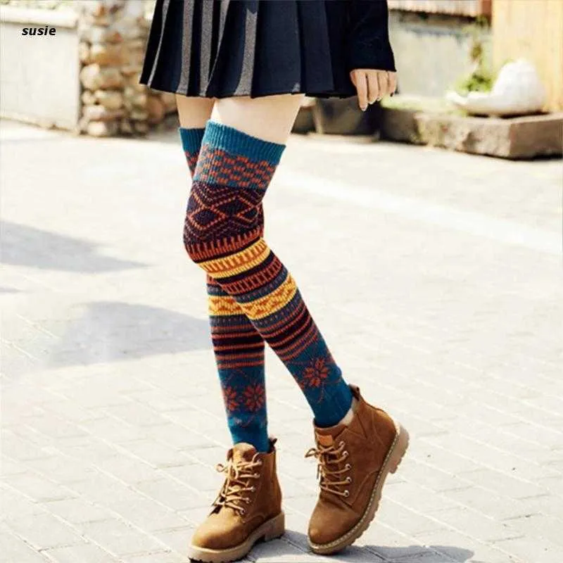 Long Socks TMOYZQ Women's Cable Knit Crochet Thigh High Socks Extra Long Winter Leg Warmers Over Knee High Warm Thick Tall Long Footless Boot Stockings Black Leg Warmers