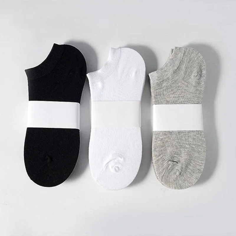 Men's Socks 12Pairs Low Cut Men Solid Color Black White Gray Breathable Cotton Sports Male Short