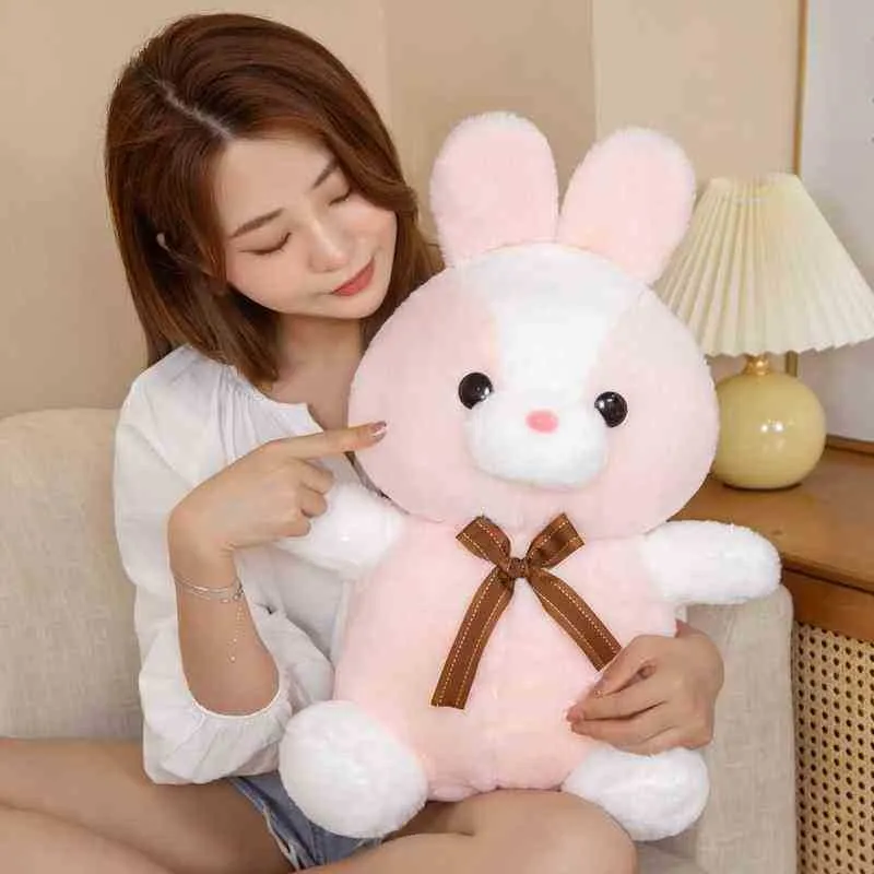 1 st 4050 cm Pink Forest Rabbit Plush Toys Baby Soft Cuddly Animal Bunny Sleepy Pillow Kids Girl Birthday Present J220729