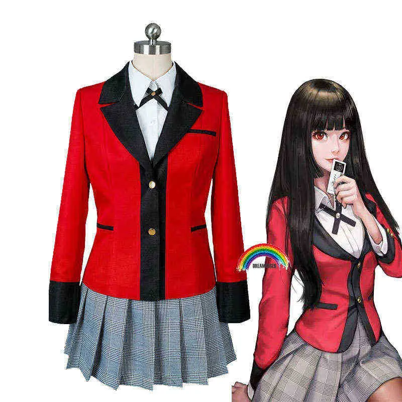 DokiDoki-R Anime Kakegurui Cosplay Yumeko Jabami School Uniform