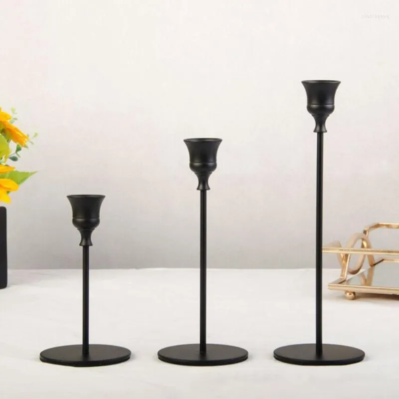 Candle Holders 3 Pcs Metal Holder Stand Candlestick Candelabrum Ornaments Candelabra Set G99A