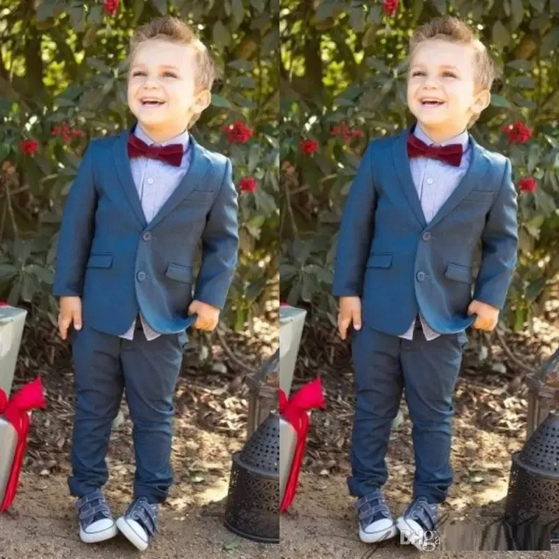 Boy Tuxedos Notched Lapel Children Suit Ring Bearer Suits Kid Wedding/Prom Suits Jacket Pants