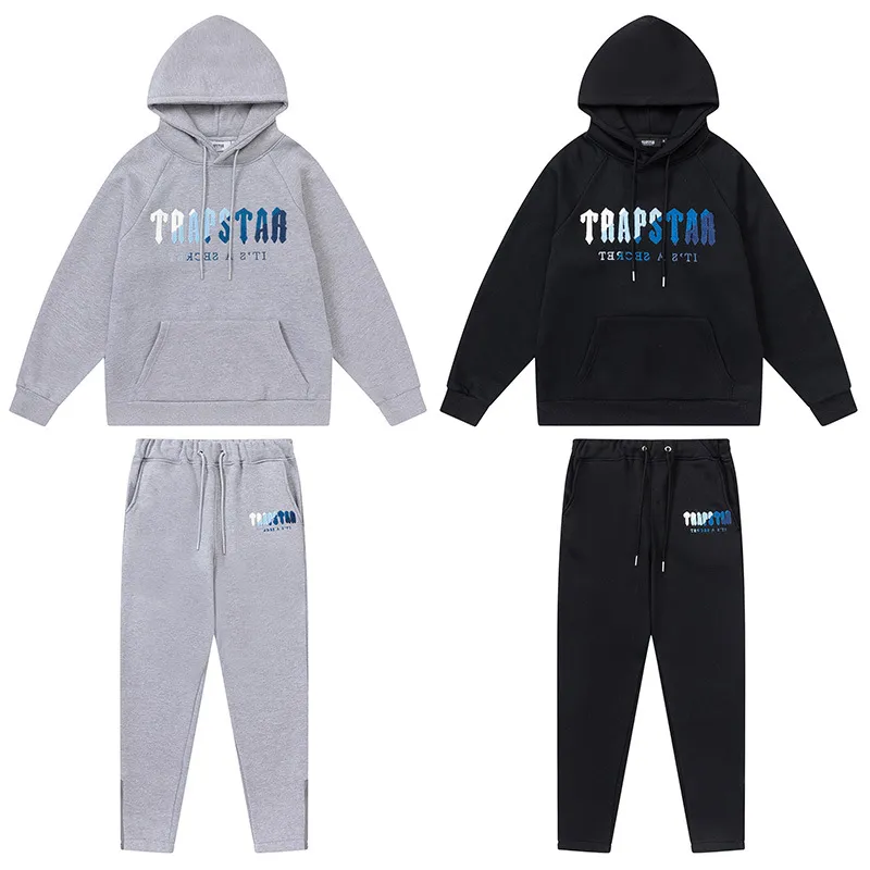 Trapstar Sweater 22SS Дизайнерская капюшона Женская мужская спортивные костюмы толстые мужские технологии