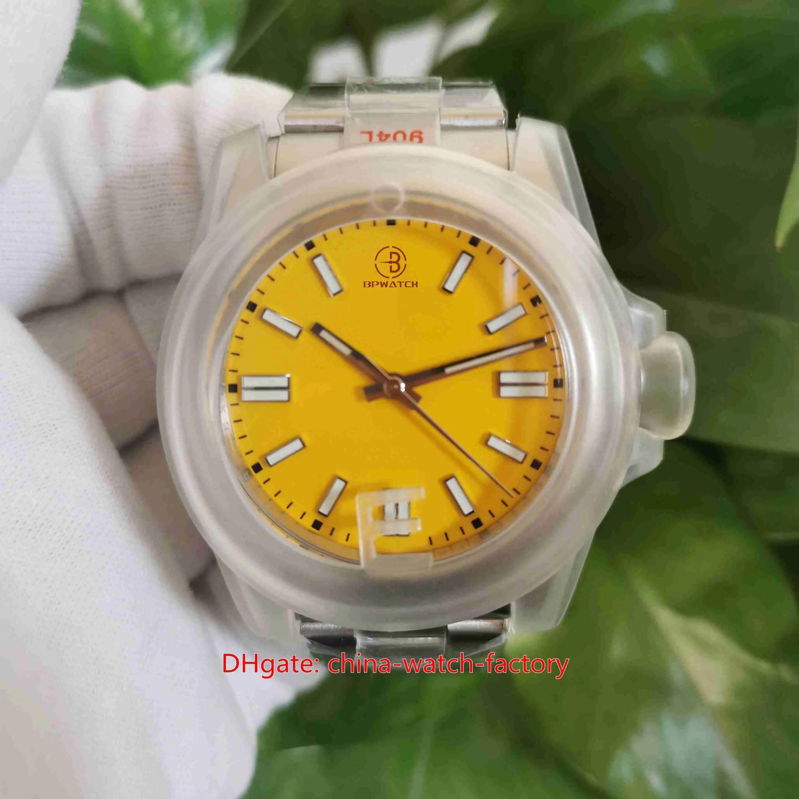 EW Factory Mens Watch Unisex Watches 36 мм 41 мм 124300-0005 Президент Желтый цифербл.