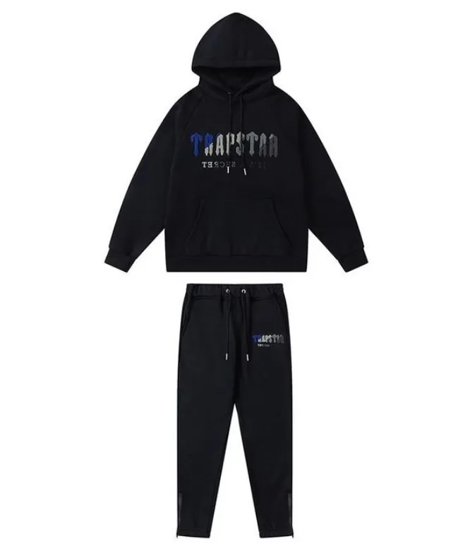 Trap star スウェット Trapstar Irongate Patchwork Zip Hoodie Steel Grey Men's