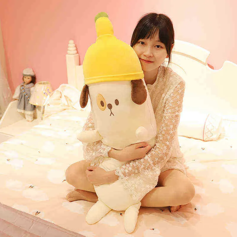 100Cm New Cute Ba Dog Cuddle Stuffed Soft Animal Long Dog Pillow Birthday Gift For Kids ldren Kawaii Valentine Gift J220729