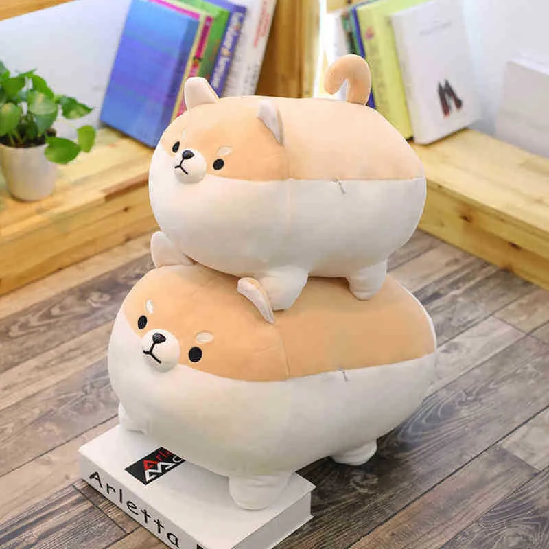 40 cm Fat Kawaii Shiba Inu Dog Cuddle Kawaii Expression Animal Corgi Dog Plush Cushion Dolls SOFA CUSHION DECOR KIDS GIFT J220729