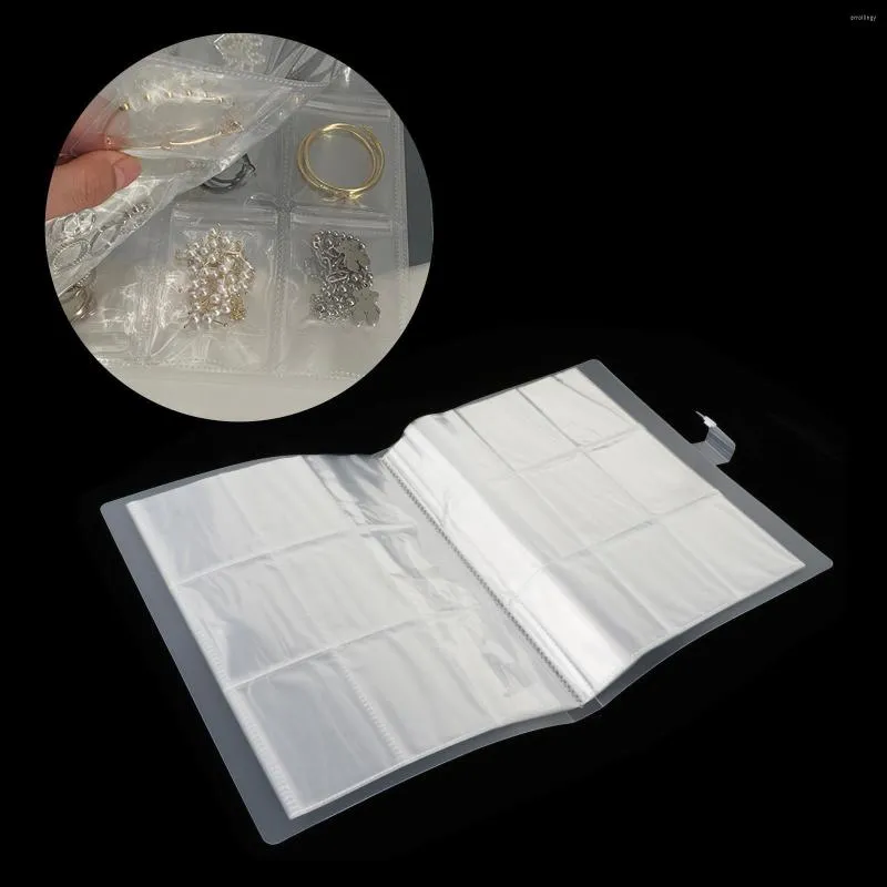 Sieradenzakken Clear Earring Display Pouch Portable Organizer Box Duurzaam boekje Geschenk opslagboek voor reisarmbandoorhaak