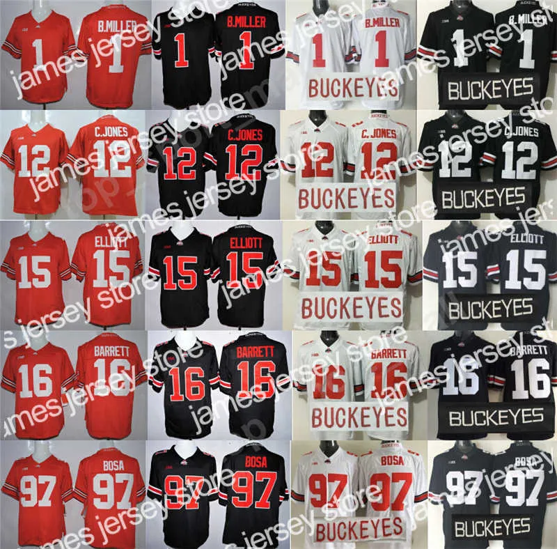 Maglie College Football Ohio State Buckeyes 15 Ezekiel Elliott 97 Nick Joey B