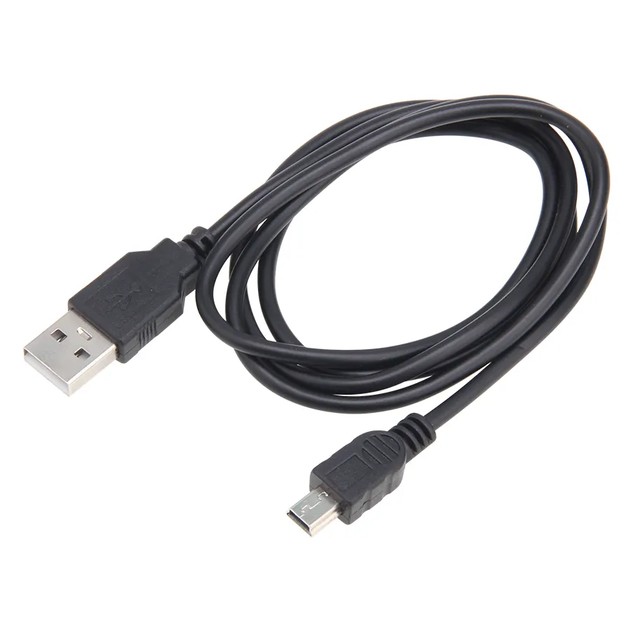 1M MINI USB -laadkoordkabel voor Sony PlayStation PS3 Controller Laadkabels Lijn zwart