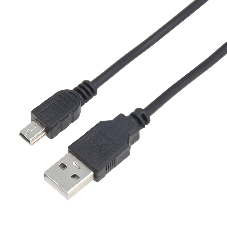 1M MINI USB -laadkoordkabel voor Sony PlayStation PS3 Controller Laadkabels Lijn zwart