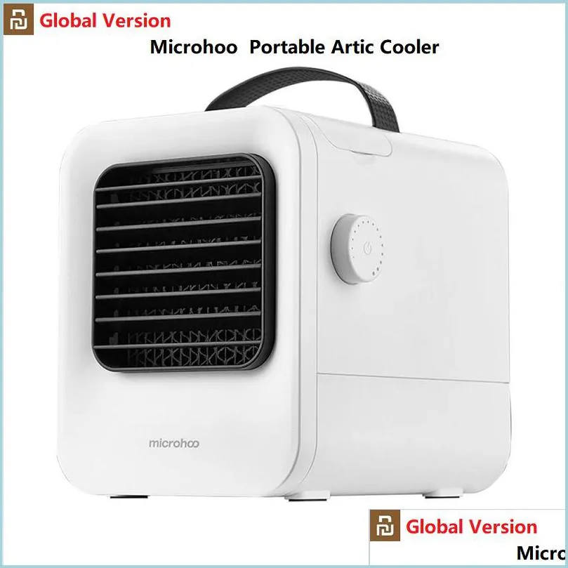 Party Favor Global Version Microhoo Portable Airconditioning 4000Mah Builtin Battery 2 5M/S Cooling Fan Negative Ion Purifier Air Co Dh1Fu