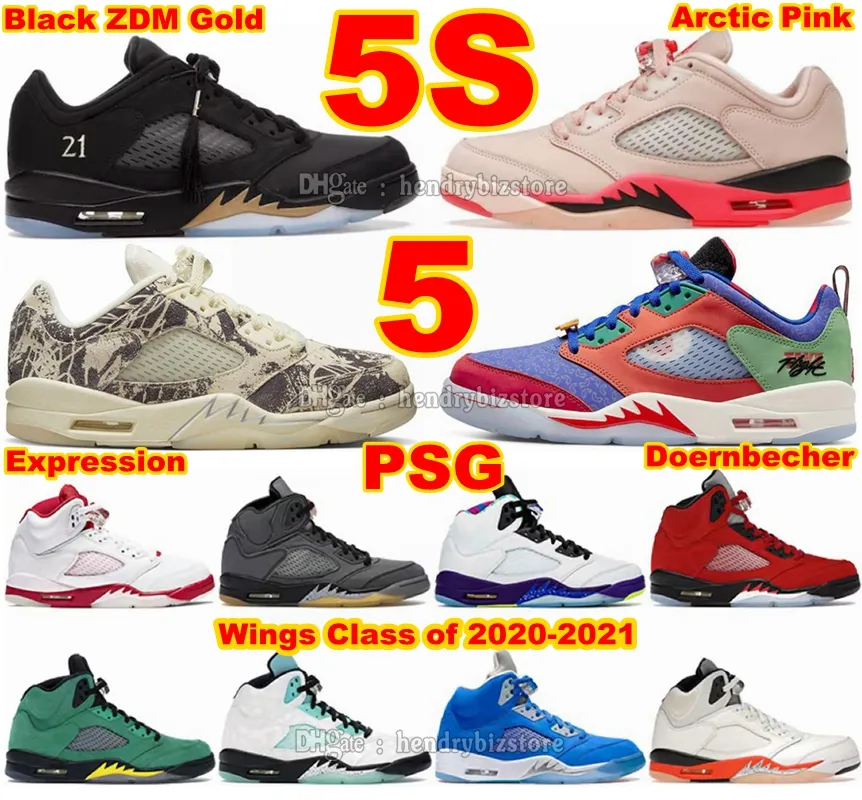 Noir Métallisé Or 5S Ailes Chaussures De Basket Bas Classique 5 Expression Filles Ce Cerceau Rose Arctique Doernbecher Freestyle Gratuit MHL Jade Feu Rouge ZDM Argent Baskets