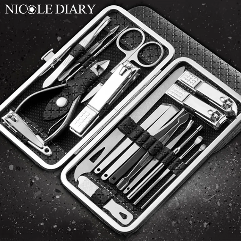 Nail Treatments 1 Set Manicure Cutters Clipper Household Stainless Steel Ear Spoon Clippers Pedicure Scissors Cuticle Tool 221107