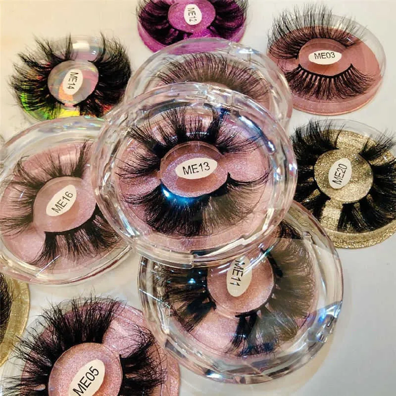 NYA 3D Mink Eyelashes Eyelash 3D Eye Makeup Mink False Lashes mjuka naturliga tjocka falska ögonfransar fransar förlängning skönhet 20 stilar 25mm pestanas de vison