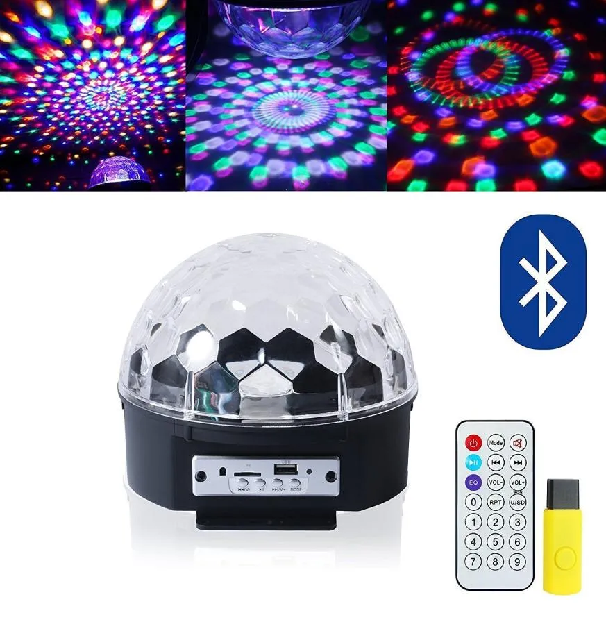 colors Changing DJ Stage Lights Magic Effect Disco Strobe Stage Ball Light with Remote Control Mp3 Play Xmas Party rotating spot l3789011