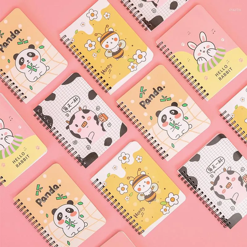 Cute Cartoon A6 Simple Loose-leaf Notebook Student Pocket Small Book Fresh Notepad Stationery