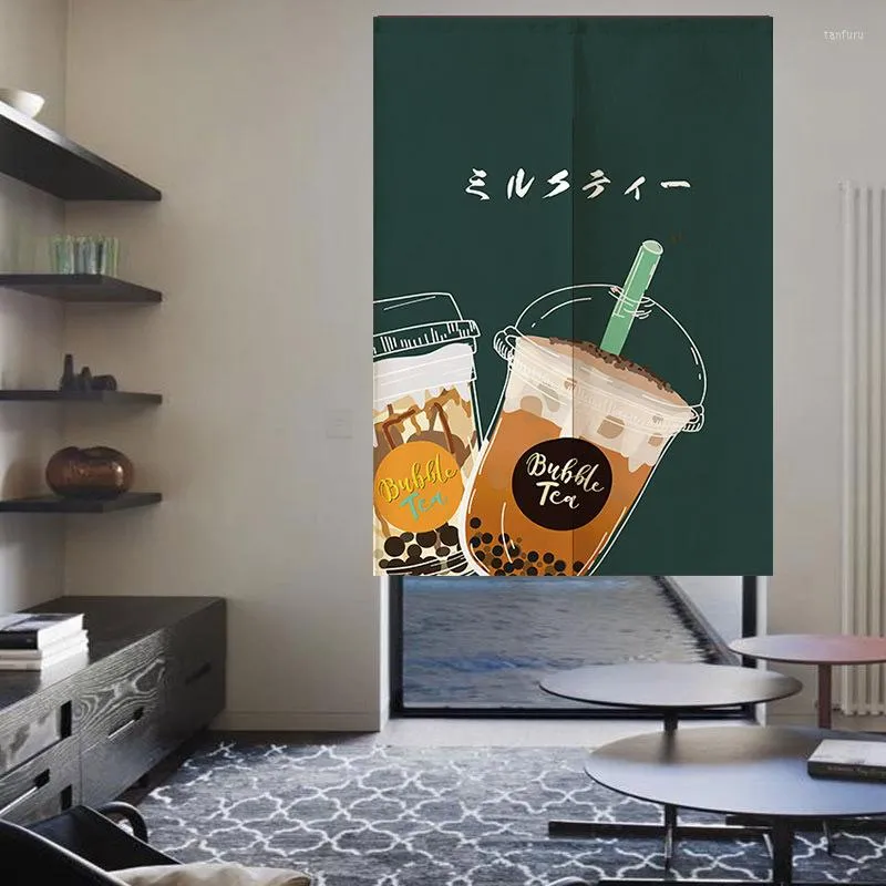 Rideau de porte japonais décoratif, cuisine, chambre à coucher, magasin de thé au lait, avec motif de dessin animé mignon, rideaux de séparation suspendus personnalisables