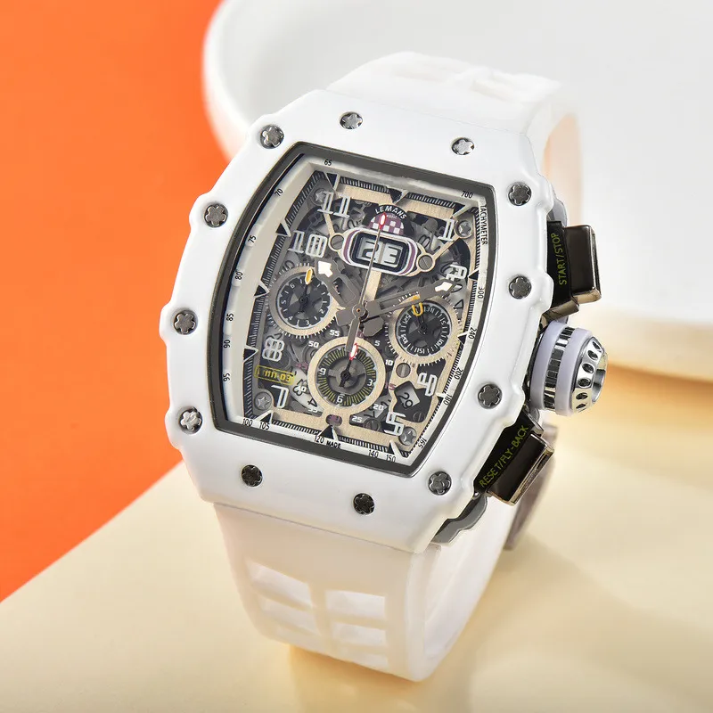 6 ピン自動腕時計メンズ腕時計高級 IV フル機能クォーツ時計シリコンストラップギフト