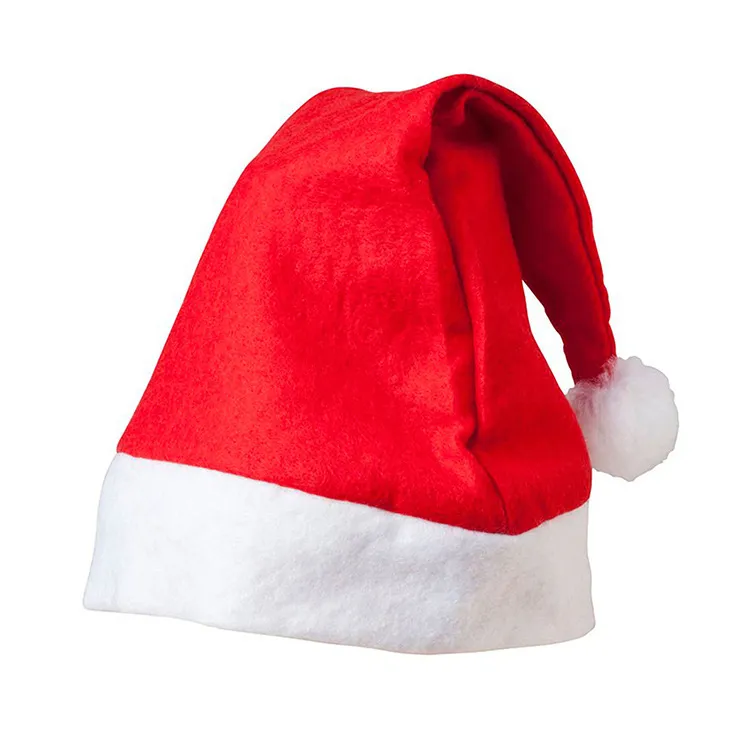Chap￩us do Papai Noel de Natal Chap￩us de festa de bon￩ vermelho e branco para o Papai Noel Costume Decora￧￣o de Natal para Crian￧as Chap￩u de Natal Adulto Dh874