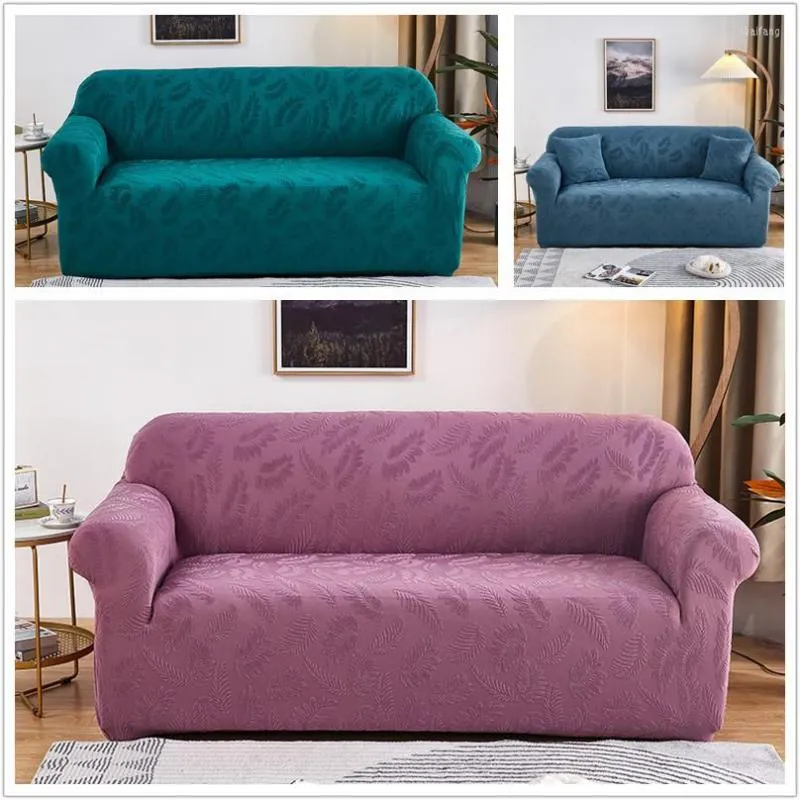 Krzesło Covery Jacquard Solid Color Sofa do salonu Elastyczna szezlba Count Salle Protection Sofas