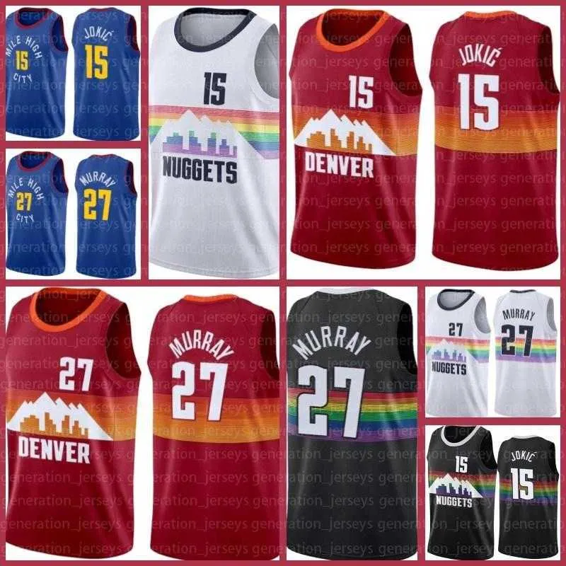 자말 27 Murray Nikola Jersey Denver''nuggets'baskeball luka jokic 77 Doncic Dallas'Mavericks'dirk 41 Nowitzki Men