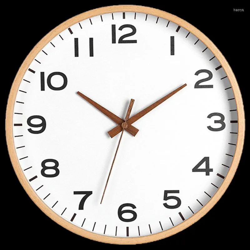 Wall Clocks Luxury Clock Hime Decor Living Room Decoration Wooden Mute Creative Quartz Watch HD Glass Modern Undefined Gift