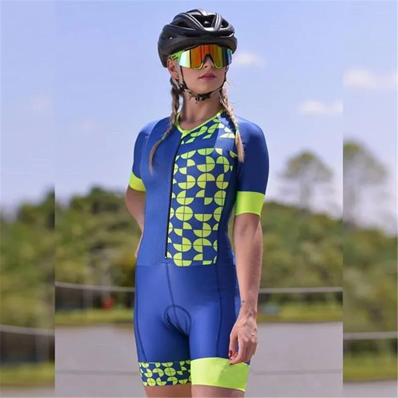 Set da corsa Maglia da ciclismo da donna Abbigliamento manica corta Top da ciclismo Abbigliamento Bicicletta Ragazza Estate Tinta unita Ropa Ciclismo Traspirante Asciugatura rapida