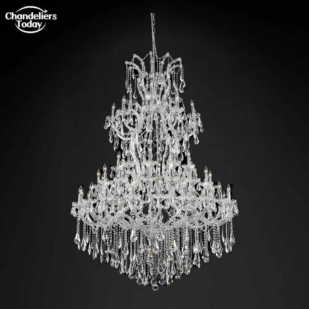 Maria Theresa Chandelier & Clear Crystal Chandelier Large Big Crystal Chandelier Lighting Modern Hotel Chandeliers