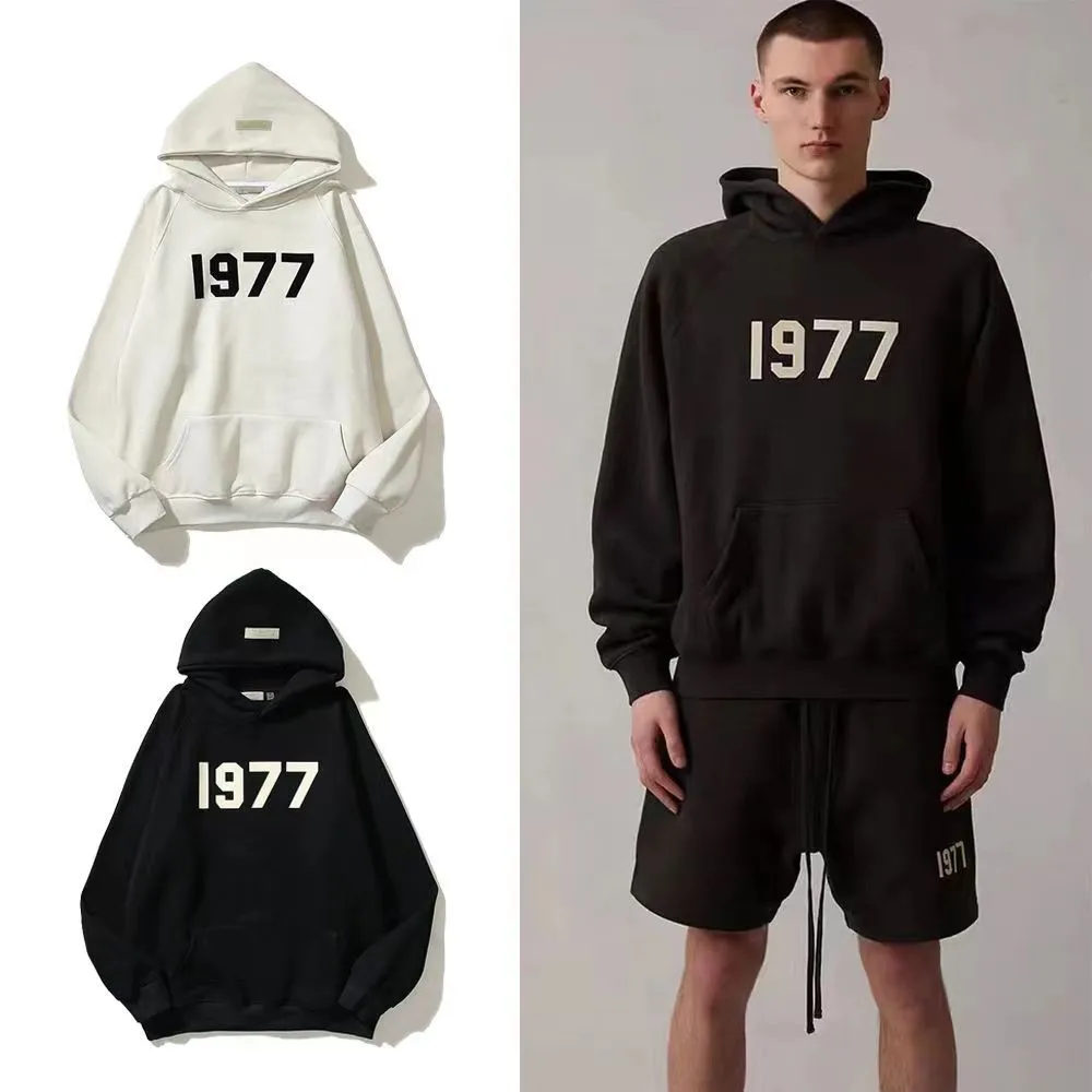 1977 hoodie erkek tasarımcı hoodies yüksek sokak pamuk tişörtü akın gevşek çiftler moda Hip Hop tops