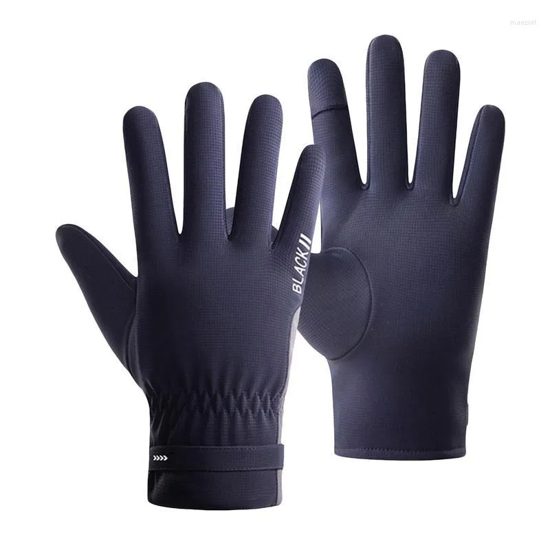 Gants de cyclisme hiver temps froid thermique avec écrans tactiles épaississants imperméables anti-dérapants réfléchissants pour la randonnée