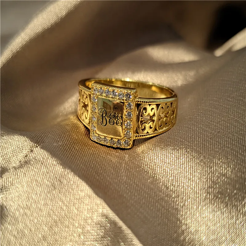 الحزب المصمم S925 Sterling Silver Ring ملحق مخصص مع الماس الاصطناعي