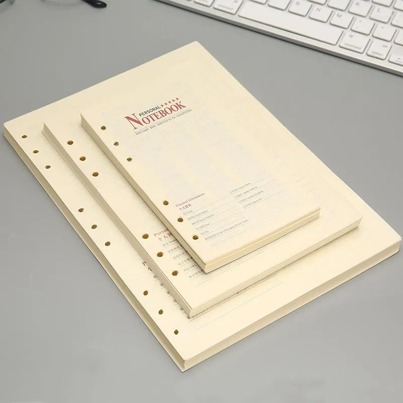 Sheets A5 A6 B5 Loose Leaf Notebook Refill Spiral Binder Inner Page 6/9 Holes Inside Paper School Office Supplies Stationery