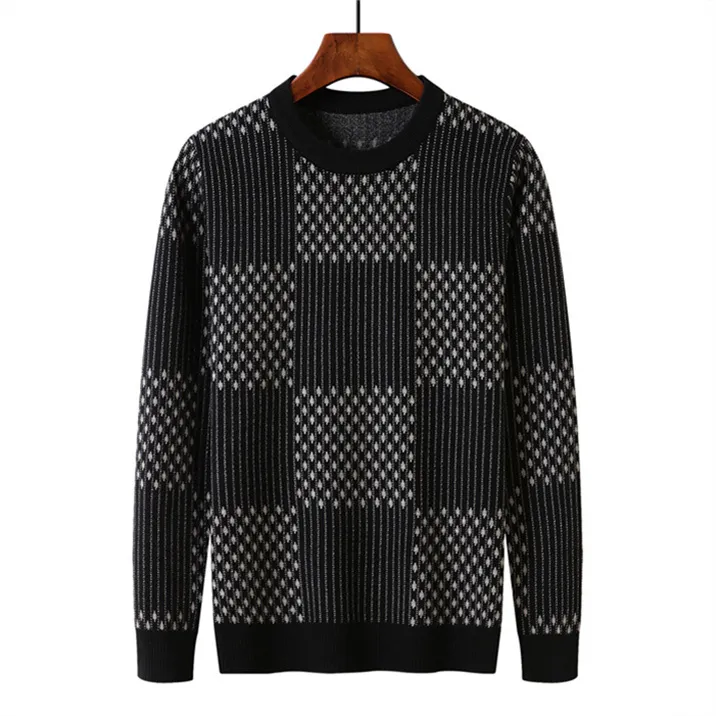 Tasarımcı Sweater Man için Kadın Örmek Örgü Karga Boyun Moda Mektubu Siyah Uzun Kollu Kıyafetler Büyük Boy Boy Mavi Top A21