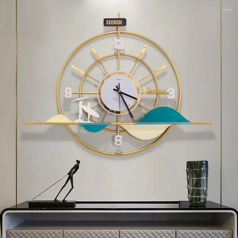 Horloges murales nordique or design moderne métal décor à la maison montres silencieuses luxe salon décoration Reloj De Pared