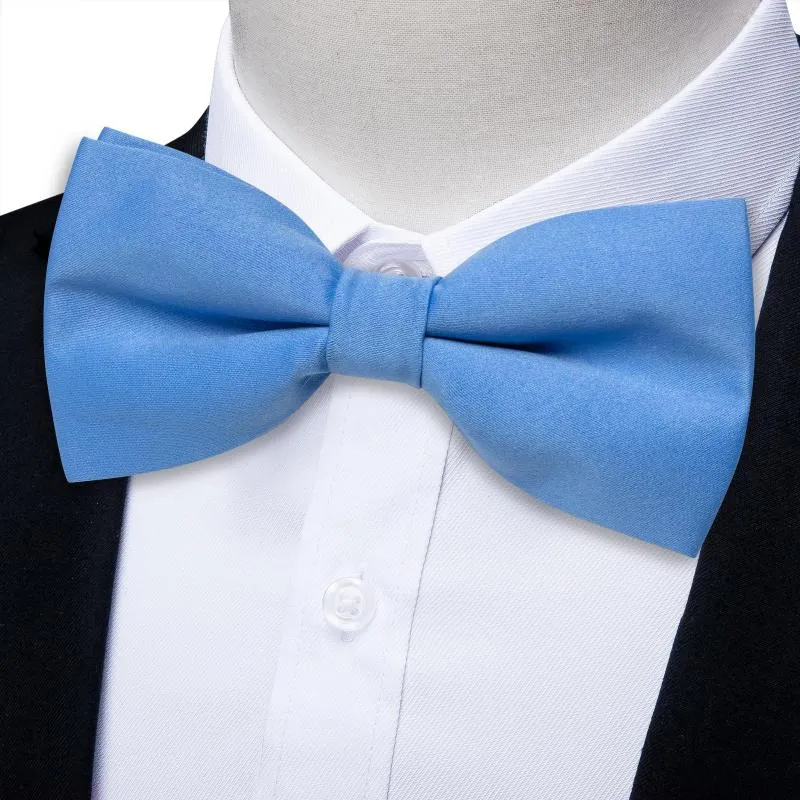 Bow Ties Design Father And Son Cravats Silk Sky Blue Tie For Men Boys Wedding Party Prom Homme Suit Vest Tuxedo Accessories Gifts