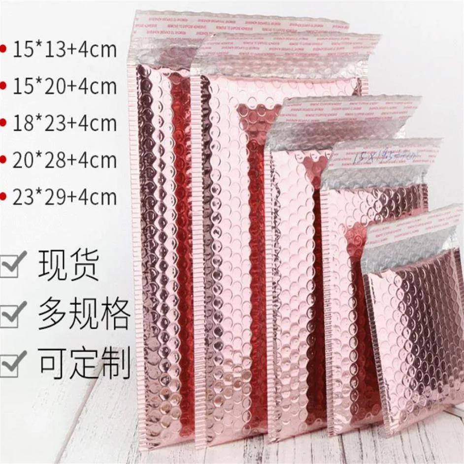Bags Packing Office School Business & Industrialrose Envelope Package Rose Gold Foil Shockproof Bubble Mailer Gift Packaging Wedding Fa282m
