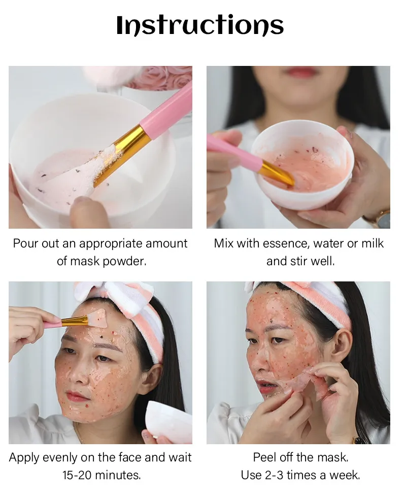 650g Vampire Soft SPA Hydro Jelly Mask Powder Antiaging Brighten Peel Off DIY Facial Mask Crystal Flower Petal Rose Masks8379749